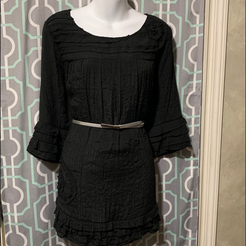 Shimmer black tunic